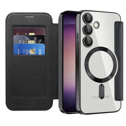 MagSafe Case for Samsung Galaxy S23+ S916, Techsuit, SmartMag Book, Black