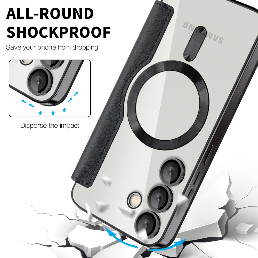 MagSafe Case for Samsung Galaxy S23+ S916, Techsuit, SmartMag Book, Black