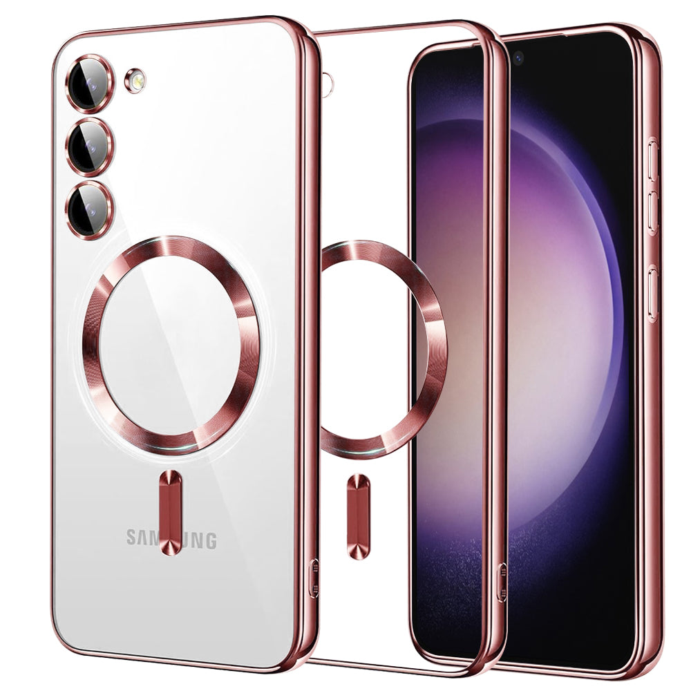 Θήκη MagSafe για Samsung Galaxy S23 S911, Techsuit, Luxury Crystal, Ροζ