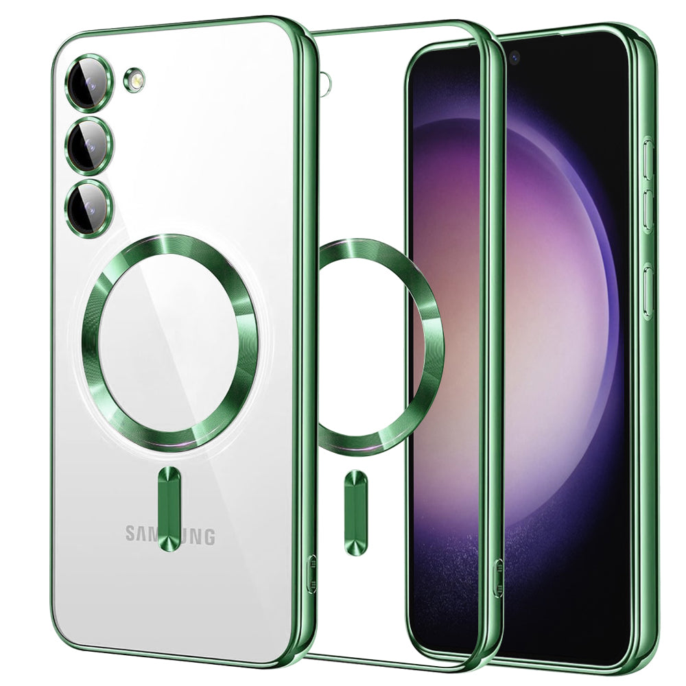 Θήκη MagSafe για Samsung Galaxy S23 S911, Techsuit, Luxury Crystal, Ανοιχτό Πράσινο