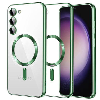 Θήκη MagSafe για Samsung Galaxy S23 S911, Techsuit, Luxury Crystal, Ανοιχτό Πράσινο