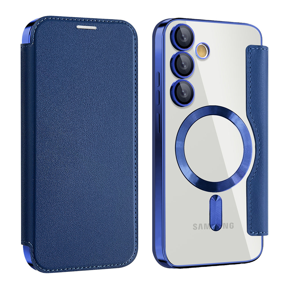MagSafe Case for Samsung Galaxy S23 S911, Techsuit, SmartMag Book, Blue