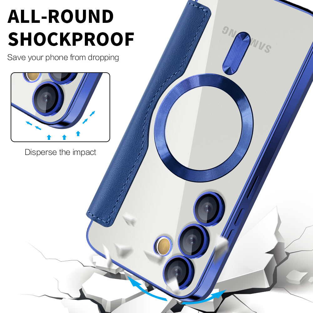 MagSafe Case for Samsung Galaxy S23 S911, Techsuit, SmartMag Book, Blue