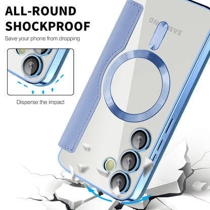MagSafe Case for Samsung Galaxy S23 S911, Techsuit, SmartMag Book, Blue