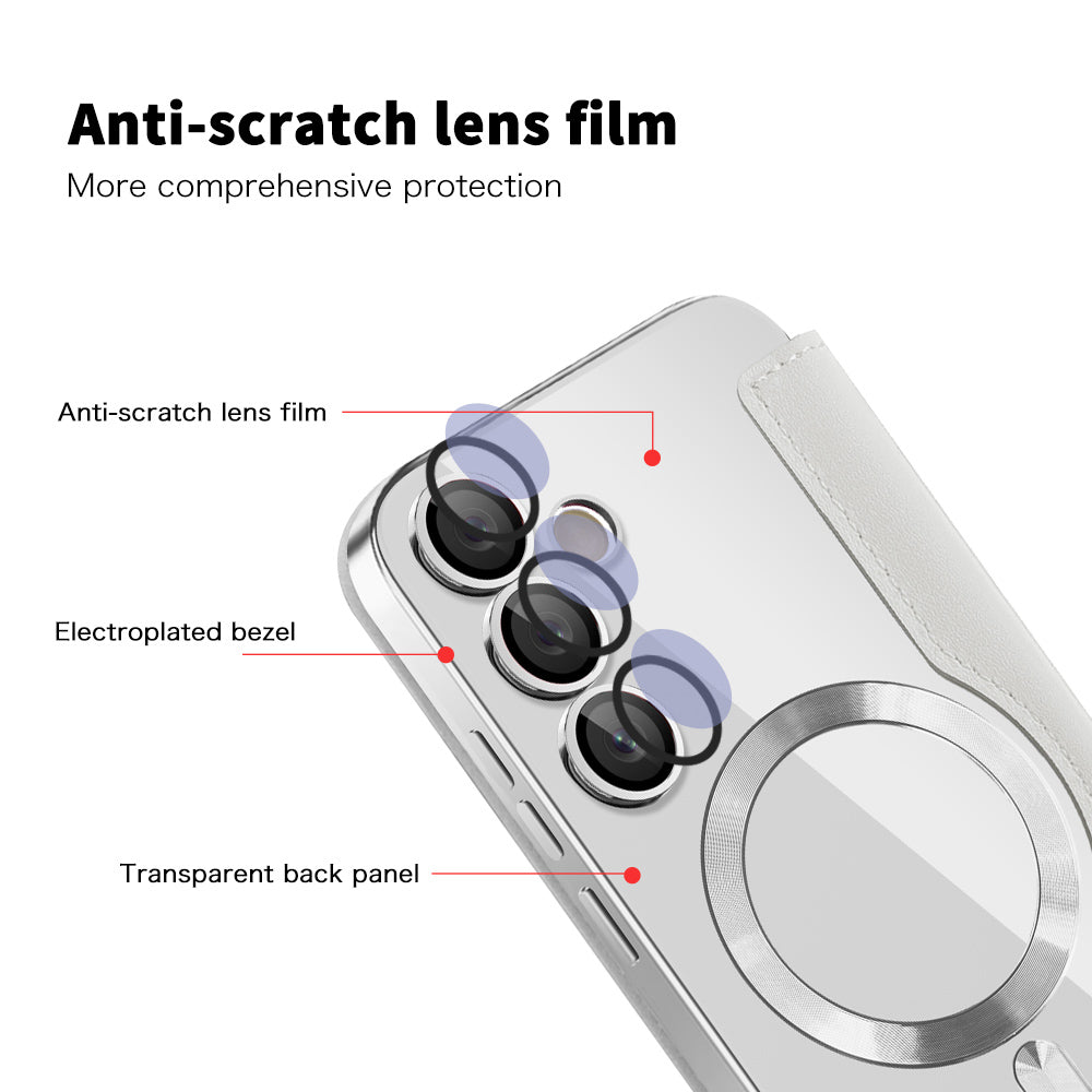 MagSafe Case for Samsung Galaxy S23 S911, Techsuit, SmartMag Book, Gray