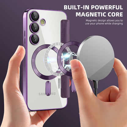 MagSafe Case for Samsung Galaxy S23 S911, Techsuit, SmartMag Book, Purple