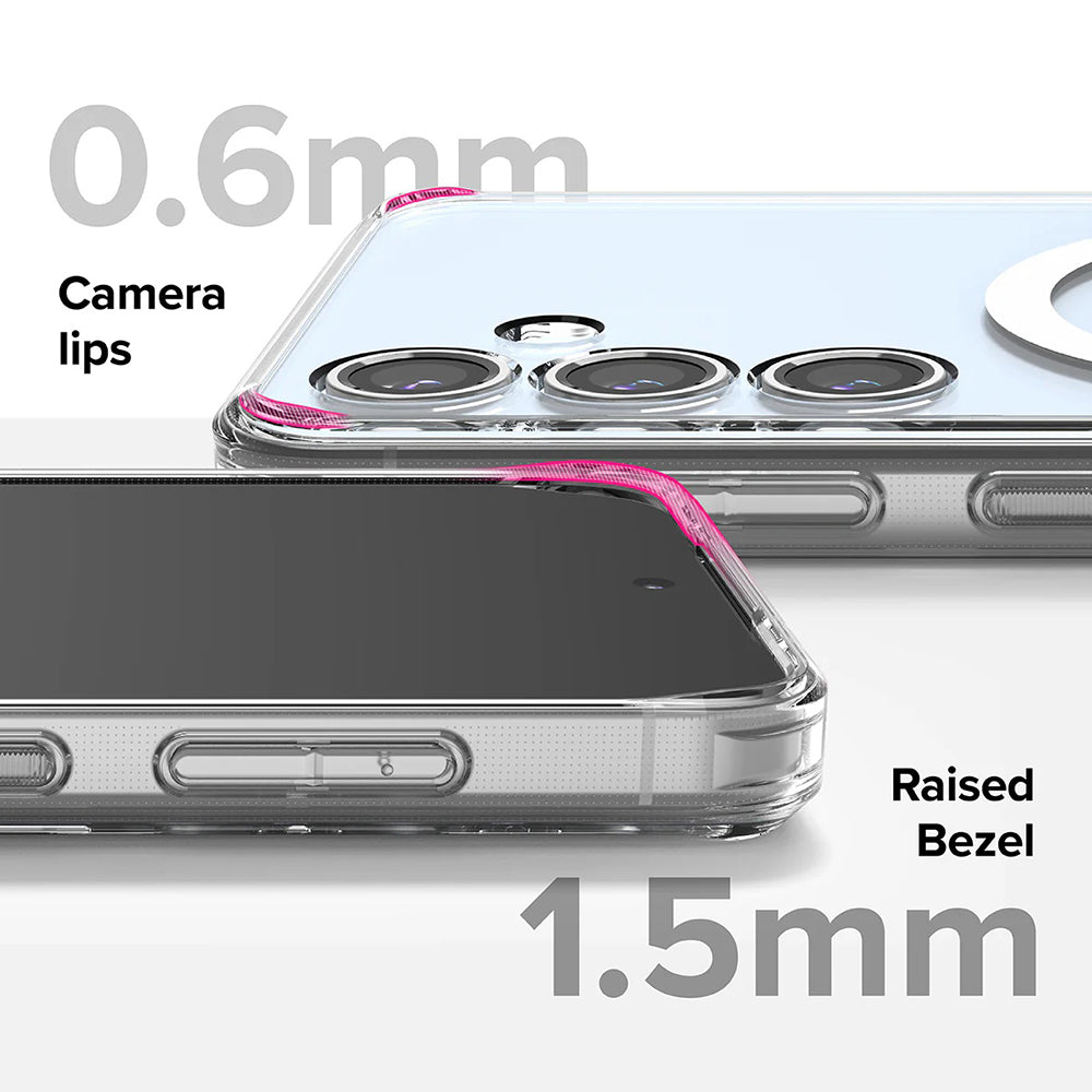MagSafe Case for Samsung Galaxy S24 FE S721, Ringke, Fusion, Transparent