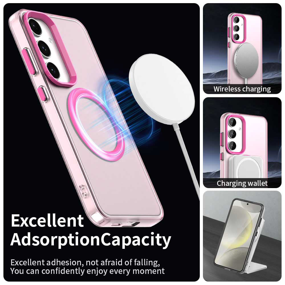 MagSafe Case for Samsung Galaxy S24 FE S721, Techsuit, CandyCase, Pink
