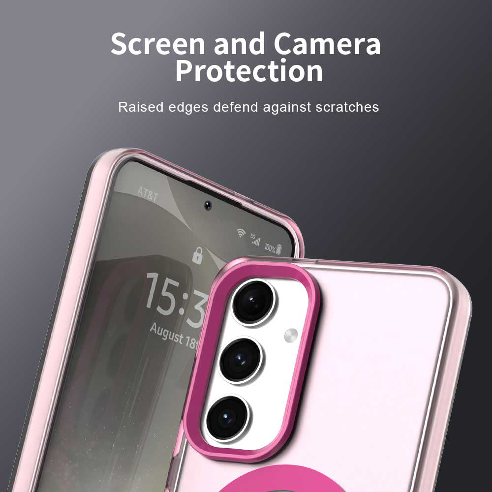 MagSafe Case for Samsung Galaxy S24 FE S721, Techsuit, CandyCase, Pink