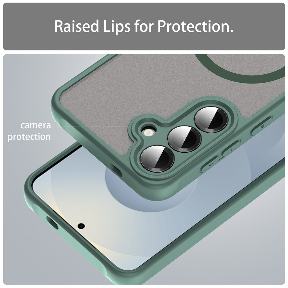 MagSafe Case for Samsung Galaxy S24+ S926, Techsuit, HaloFrost II, Green