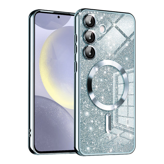 Θήκη MagSafe για Samsung Galaxy S24+ S926, Techsuit, Luxury Glitter, Bleu
