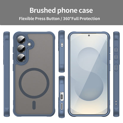 MagSafe Case for Samsung Galaxy S24 S921, Techsuit, HaloFrost II, Navy Blue