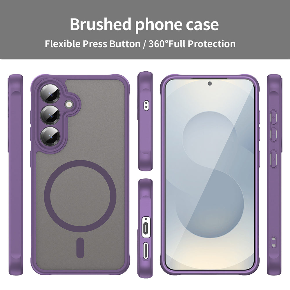 MagSafe Case for Samsung Galaxy S24 S921, Techsuit, HaloFrost II, Purple