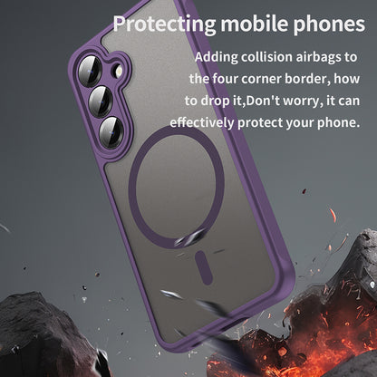 MagSafe Case for Samsung Galaxy S24 S921, Techsuit, HaloFrost II, Purple