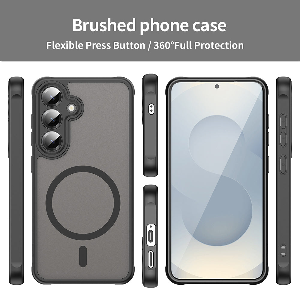 MagSafe Case for Samsung Galaxy S24 S921, Techsuit, HaloFrost II, Black