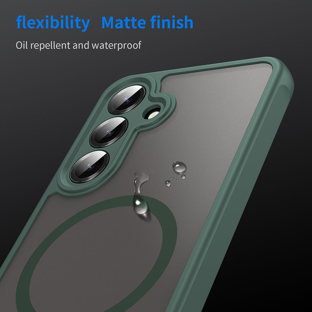 MagSafe Case for Samsung Galaxy S24 S921, Techsuit, HaloFrost II, Green