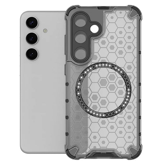 Θήκη MagSafe για Samsung Galaxy S24 S921, Techsuit, HoneyComb Shield, Μαύρο