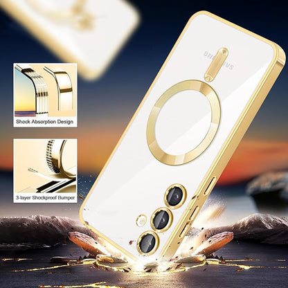 Θήκη MagSafe για Samsung Galaxy S24 S921, Techsuit, Luxury Crystal, Μαύρο