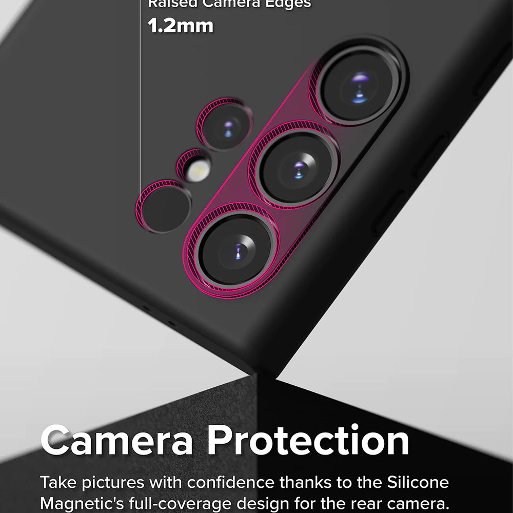 MagSafe Case for Samsung Galaxy S24 Ultra S928, Ringke, Silicone, Cream