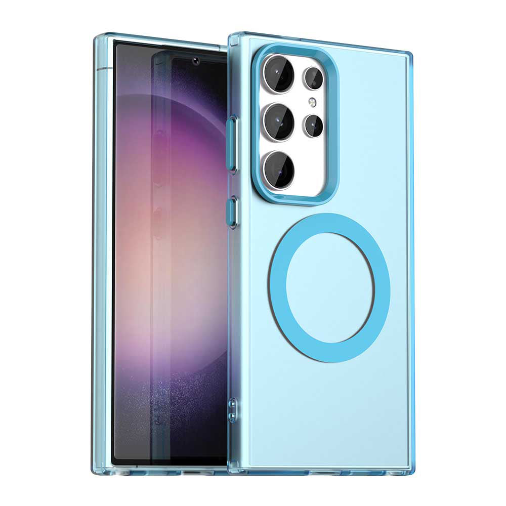 MagSafe Case for Samsung Galaxy S24 Ultra S928, Techsuit, CandyCase, Blue