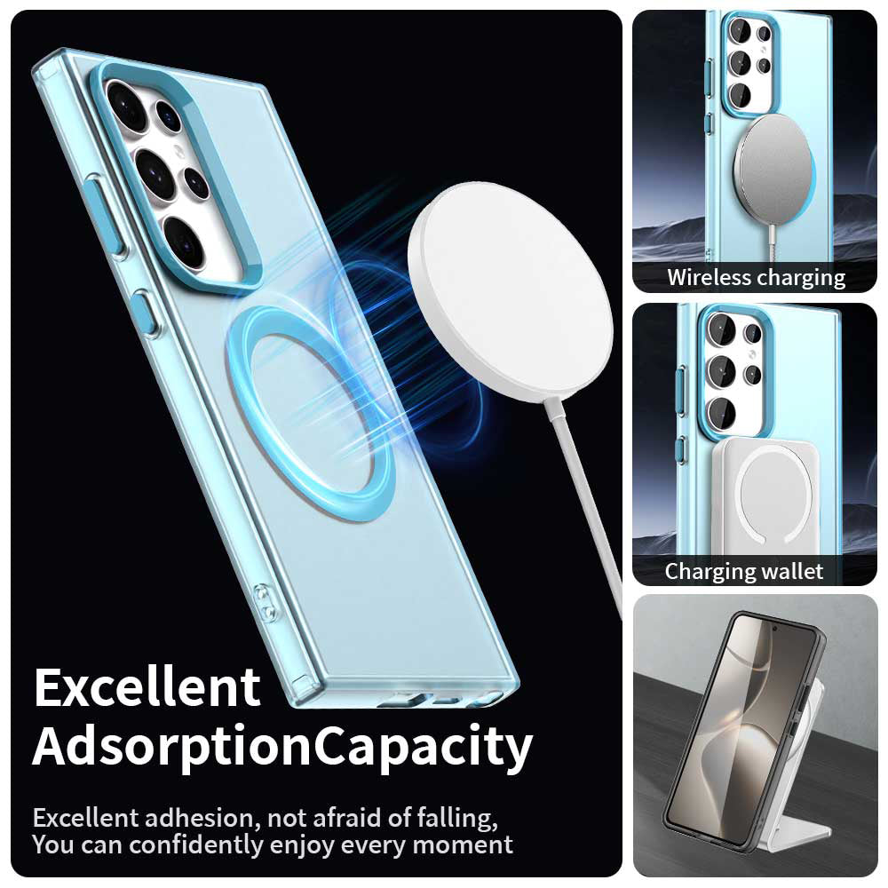 MagSafe Case for Samsung Galaxy S24 Ultra S928, Techsuit, CandyCase, Blue