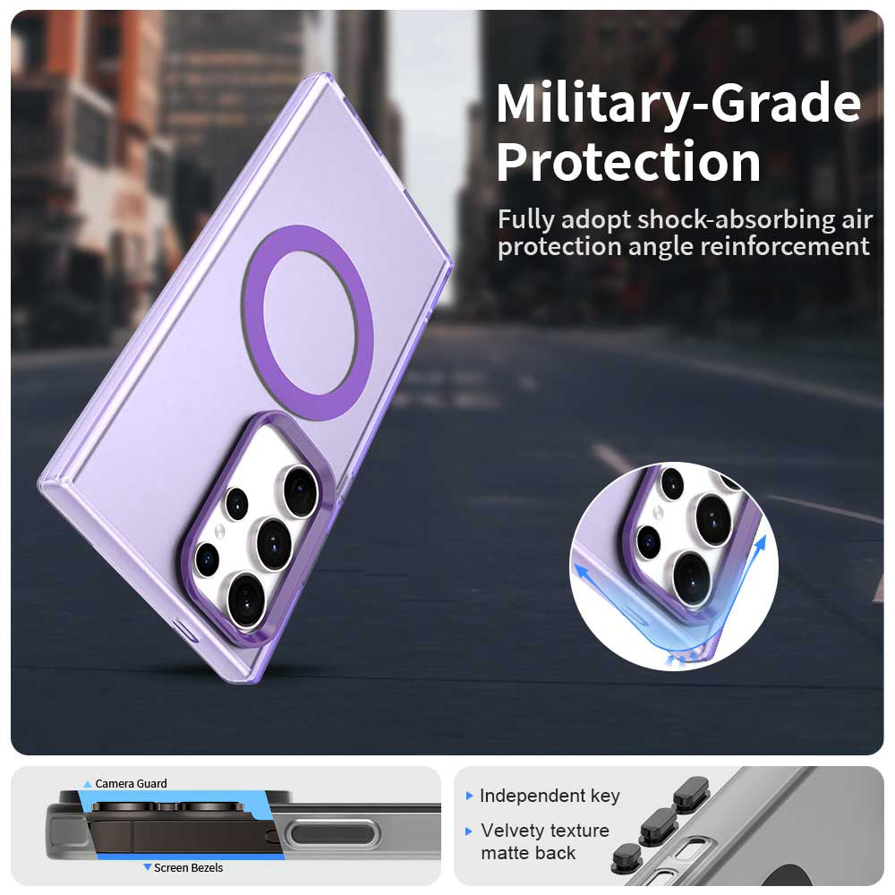 Θήκη MagSafe για Samsung Galaxy S24 Ultra S928, Techsuit, CandyCase, Μωβ