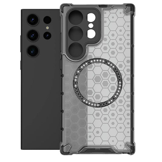 Θήκη MagSafe για Samsung Galaxy S24 Ultra S928, Techsuit, HoneyComb Shield, Μαύρο