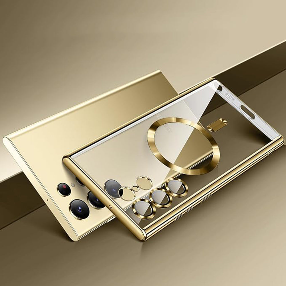 Θήκη MagSafe για Samsung Galaxy S24 Ultra S928, Techsuit, Luxury Crystal, Ασημί