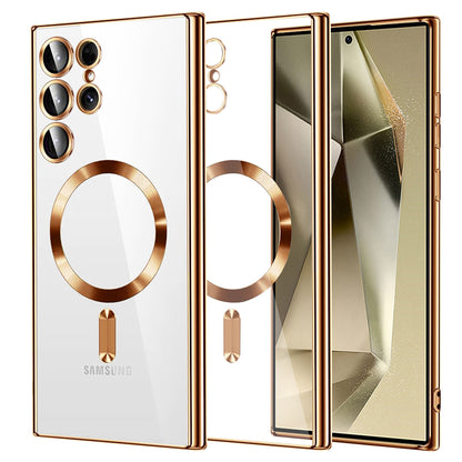 Θήκη MagSafe για Samsung Galaxy S24 Ultra S928, Techsuit, Luxury Crystal, Χρυσή