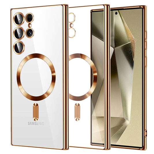 Θήκη MagSafe για Samsung Galaxy S24 Ultra S928, Techsuit, Luxury Crystal, Χρυσή