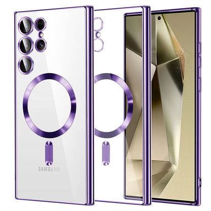Θήκη MagSafe για Samsung Galaxy S24 Ultra S928, Techsuit, Luxury Crystal, Ανοιχτό Μωβ
