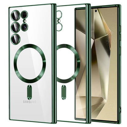 Θήκη MagSafe για Samsung Galaxy S24 Ultra S928, Techsuit, Luxury Crystal, Σκούρο Πράσινο