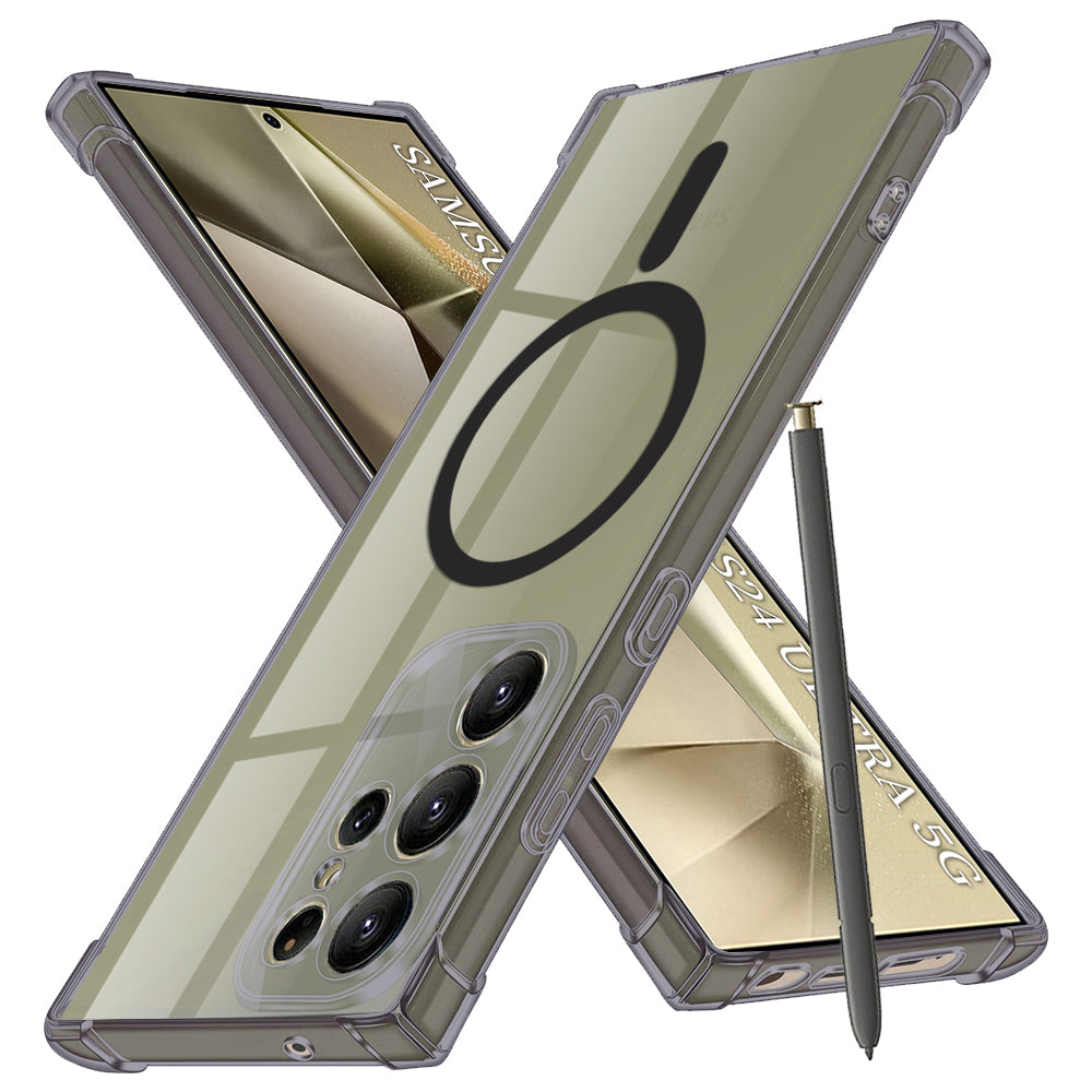 Θήκη MagSafe για Samsung Galaxy S24 Ultra S928, Techsuit, Ανθεκτική σε Κρούσεις Διαφανής, Καπνιστή