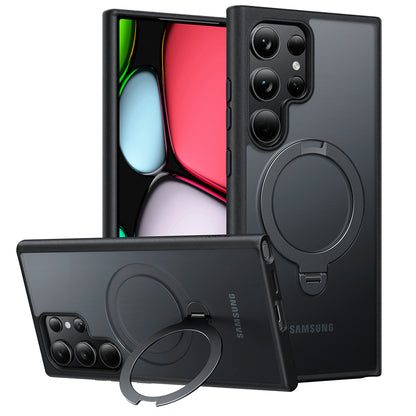 Θήκη MagSafe για Samsung Galaxy S24 Ultra S928, Torras, Ostand Spin, Μαύρο