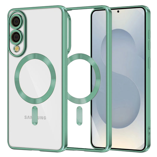Θήκη MagSafe για Samsung Galaxy S25 Edge S937, Techsuit, Luxury Crystal, Ανοιχτό Πράσινο