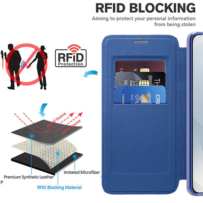 MagSafe Case for Samsung Galaxy S25 Edge S937, Techsuit, SmartMag Book, Blue