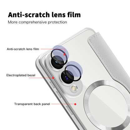 MagSafe Case for Samsung Galaxy S25 Edge S937, Techsuit, SmartMag Book, Gray