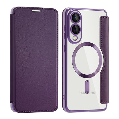 Θήκη MagSafe για Samsung Galaxy S25 Edge S937, Techsuit, SmartMag Book, Μωβ