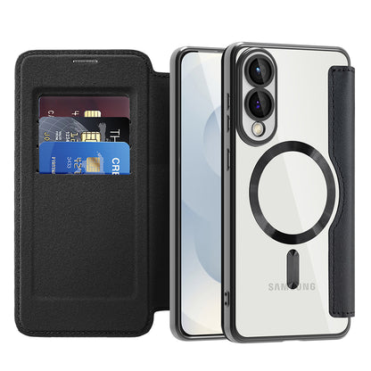 MagSafe Case for Samsung Galaxy S25 Edge S937, Techsuit, SmartMag Book, Black
