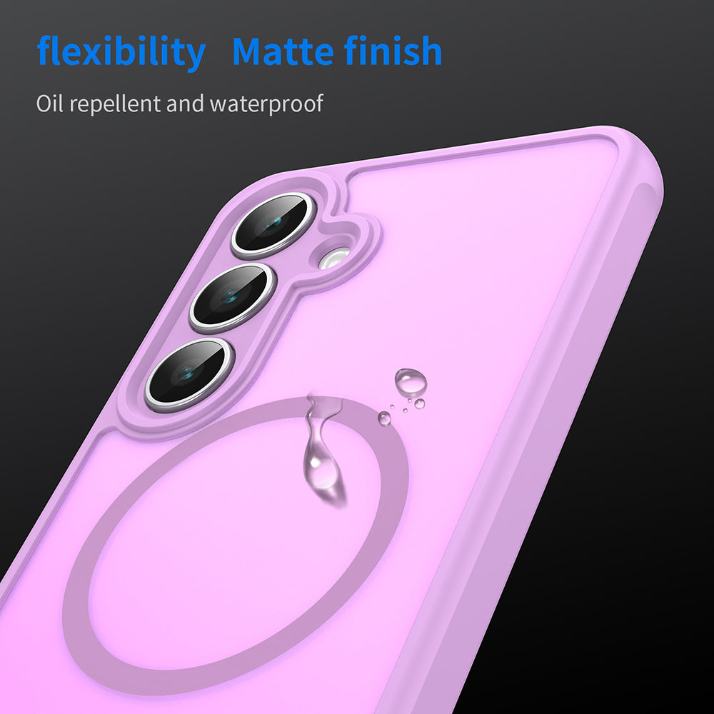 MagSafe Case for Samsung Galaxy S25 FE, Techsuit, HaloFrost II, Pink