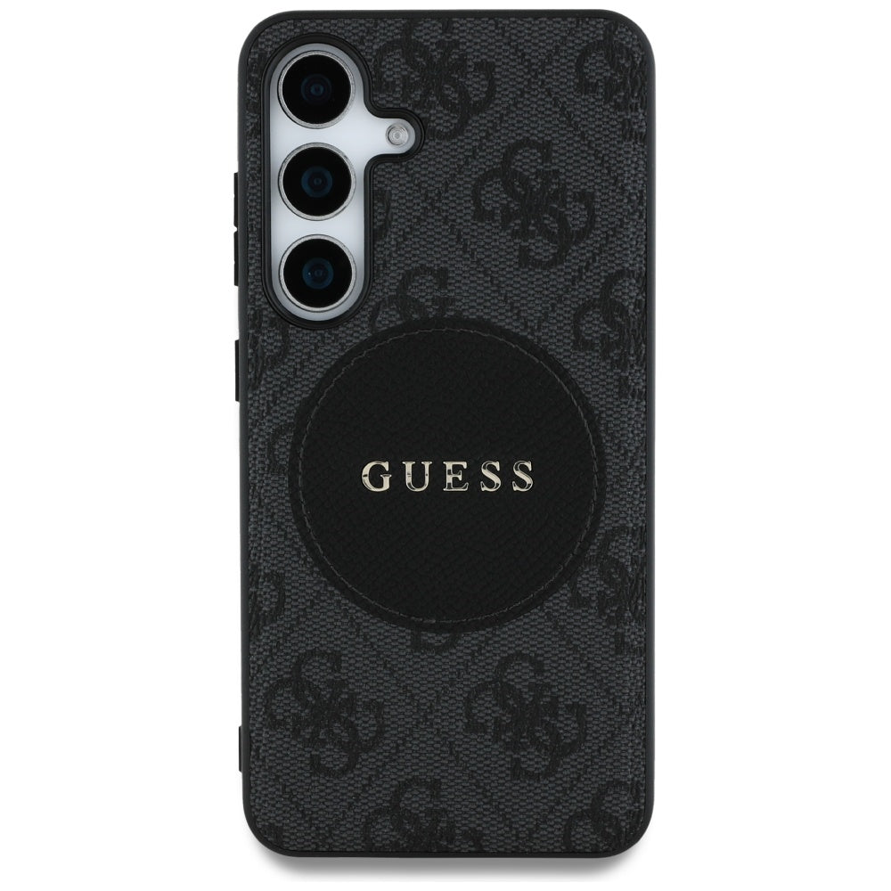 Θήκη MagSafe για Samsung Galaxy S25+ S936, Guess, 4G Circle Classic Logo, Μαύρη