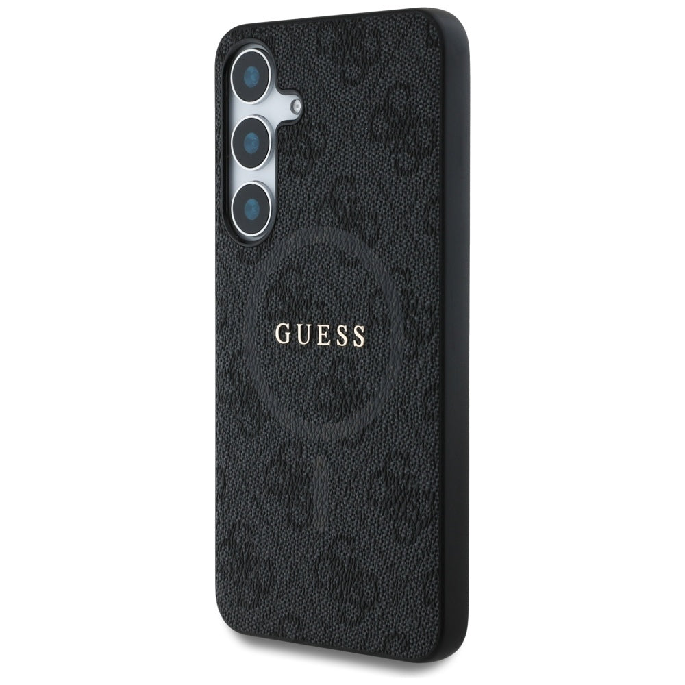 Θήκη MagSafe για Samsung Galaxy S25+ S936, Guess, 4G Ring Classic Logo, Μαύρη