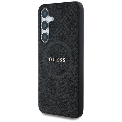 Θήκη MagSafe για Samsung Galaxy S25+ S936, Guess, 4G Ring Classic Logo, Μαύρη