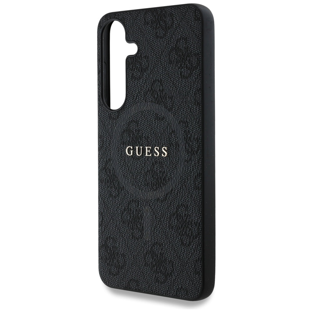 Θήκη MagSafe για Samsung Galaxy S25+ S936, Guess, 4G Ring Classic Logo, Μαύρη