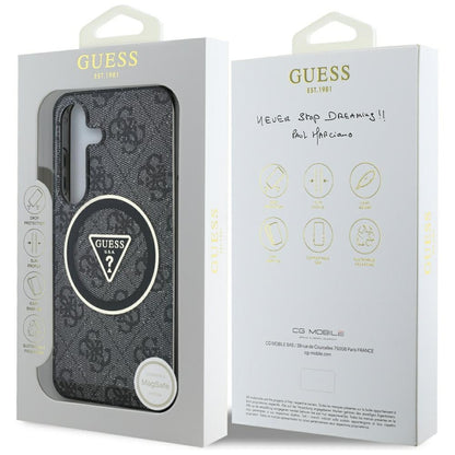 Θήκη MagSafe για Samsung Galaxy S25+ S936, Guess, IML Glitter 4G Circle Triangle, Μαύρη