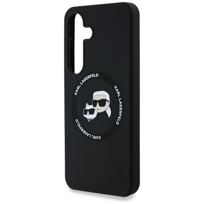 Θήκη MagSafe για Samsung Galaxy S25+ S936, Karl Lagerfeld, Silicone Double Heads, Μαύρη