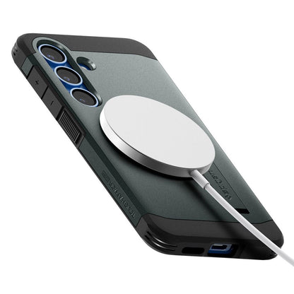 Θήκη MagSafe για Samsung Galaxy S25+ S936, Spigen, Tough Armor, Πράσινο ACS08989