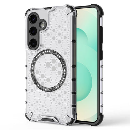 Θήκη MagSafe για Samsung Galaxy S25+ S936, Techsuit, HoneyComb Shield, Λευκό