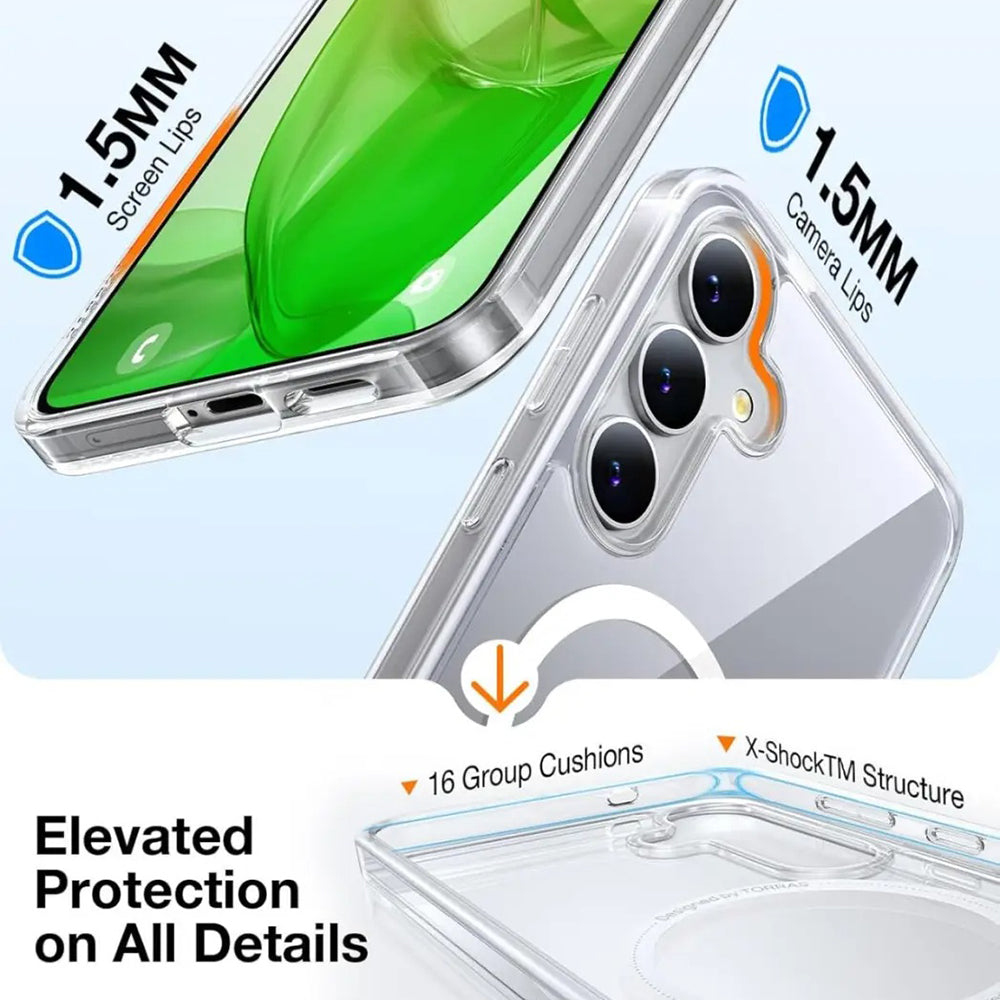 Θήκη MagSafe για Samsung Galaxy S25+ S936, Torras, Guardian, Διάφανη