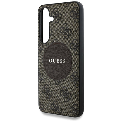 Θήκη MagSafe για Samsung Galaxy S25 S931, Guess, 4G Circle Classic Logo, Καφέ
